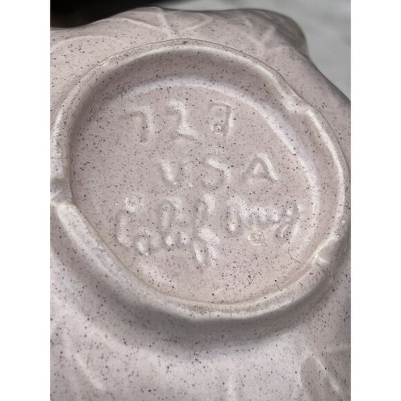 California Originals Pink Luster & Gold Leaf-Shaped Ceramic Chip & Dip Set MCM - Picture 5 of 12